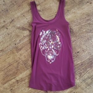 Owl print tank top